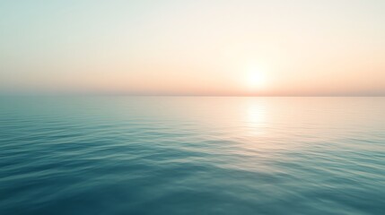 Fototapeta premium A serene sunset over calm waters, creating a peaceful atmosphere and breathtaking views.