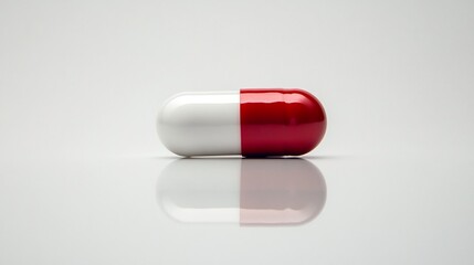 Longevity Medication Capsule on Clean White Background