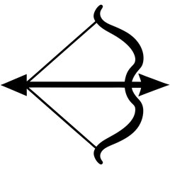  Bow and arrow simple flat vector silhouette art illustration