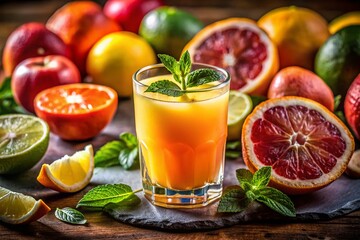 Fototapeta premium Fresh Citrus Juice - Bright & Zesty Photo