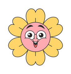 Amazed daisy wow emoji face