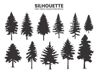 Pine Tree Silhouettes – Vector Collection for Nature Designs