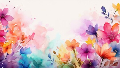 spring flowers background graphic resource with copy space for text