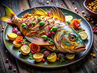 Fototapeta premium Mythical Hybrid Fish - Exquisite Food Photography