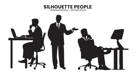 Professional Business Silhouettes - Vector Collection
