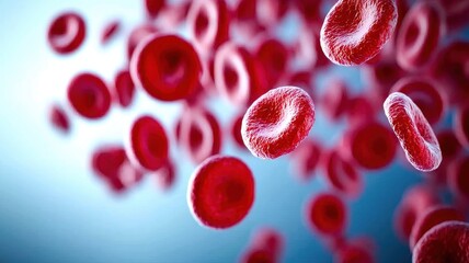Fototapeta premium A close-up of histamines being released in the bloodstream, depicted as glowing molecules causing an allergic reaction and thrombosis.
