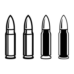 Minimal Bullet Vector Graphic Set.