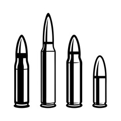 Minimal Bullet Vector Graphic Set.