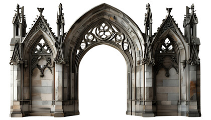 Obraz premium Gothic Archway Architectural Detail: Intricate Stone Carving and Design of a Grand Entrance