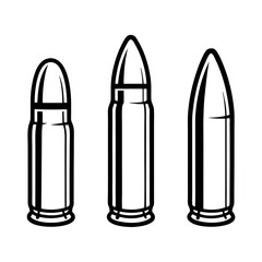 Minimal Bullet Vector Graphic Set.
