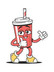 Soda drink fastfood cute mascot