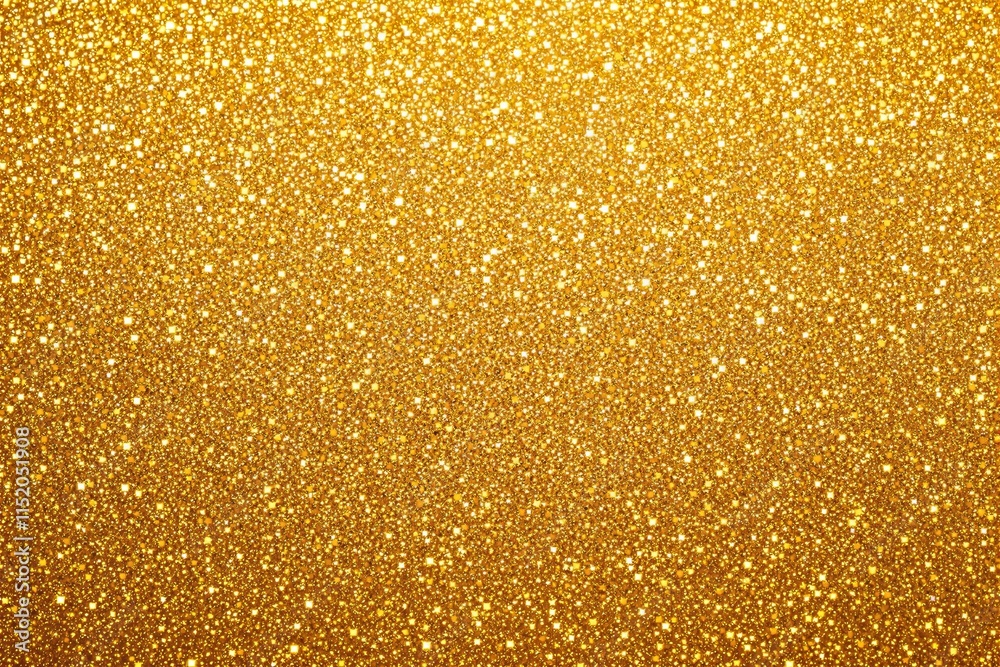 Poster Golden glitter texture background with sparkling particles.