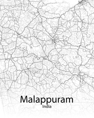 Malappuram India minimalist map