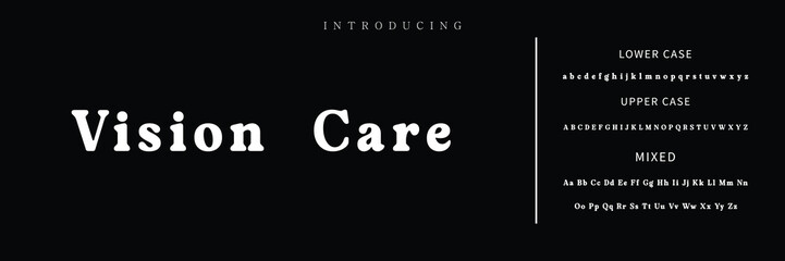 Obraz premium Craft vintage typeface design. Graphic display alphabet. Fantasy type letters. Latin characters, numbers. Vector illustration. Old badge, label, logo template.