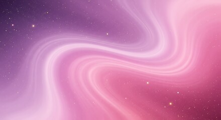 Pink, purple, gold glitter galaxy background.  Swirling, abstract stars.