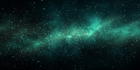 Obraz premium Green gradient background grainy glowing light and dark backdrop noise texture effect banner header design copy space, Generative AI