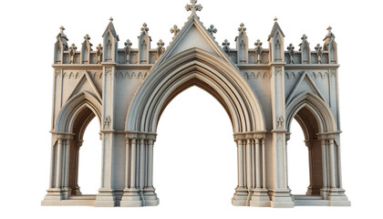 Obraz premium Gothic Architecture Archway: Intricate Stonework and Elegant Design