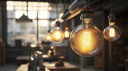 A dimly lit room with a single light bulb hanging from the ceiling