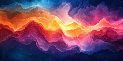 Fototapeta premium Abstract colorful waves in gradient tones