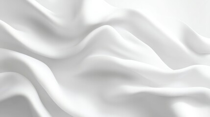 Obraz premium Soft, flowing white fabric texture with smooth curves and subtle shadows, perfect for backgrounds and design projects.