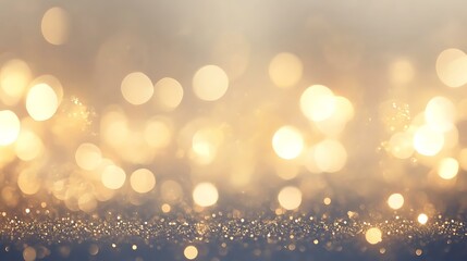 Golden Bokeh Festive Background Image
