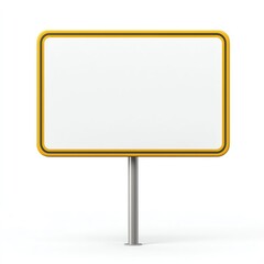 A blank sign on a post, perfect for customizable messages or advertising.