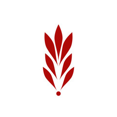 Minimalist Red Floral Icon Design