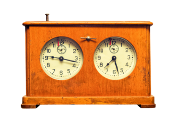 Vintage chess clock close up