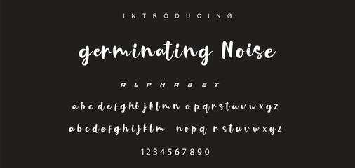 Vector brush style font, alphabet, and typeface