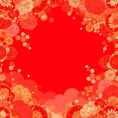 Naklejka premium Seamless pattern china new year style