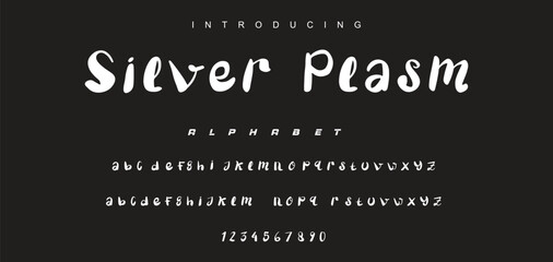 Vector brush style font, alphabet, and typeface