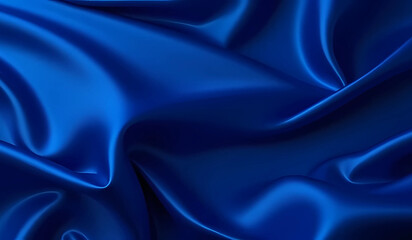Fototapeta premium Smooth silky background, pattern. Texture of green silk fabric. concept emerald design 