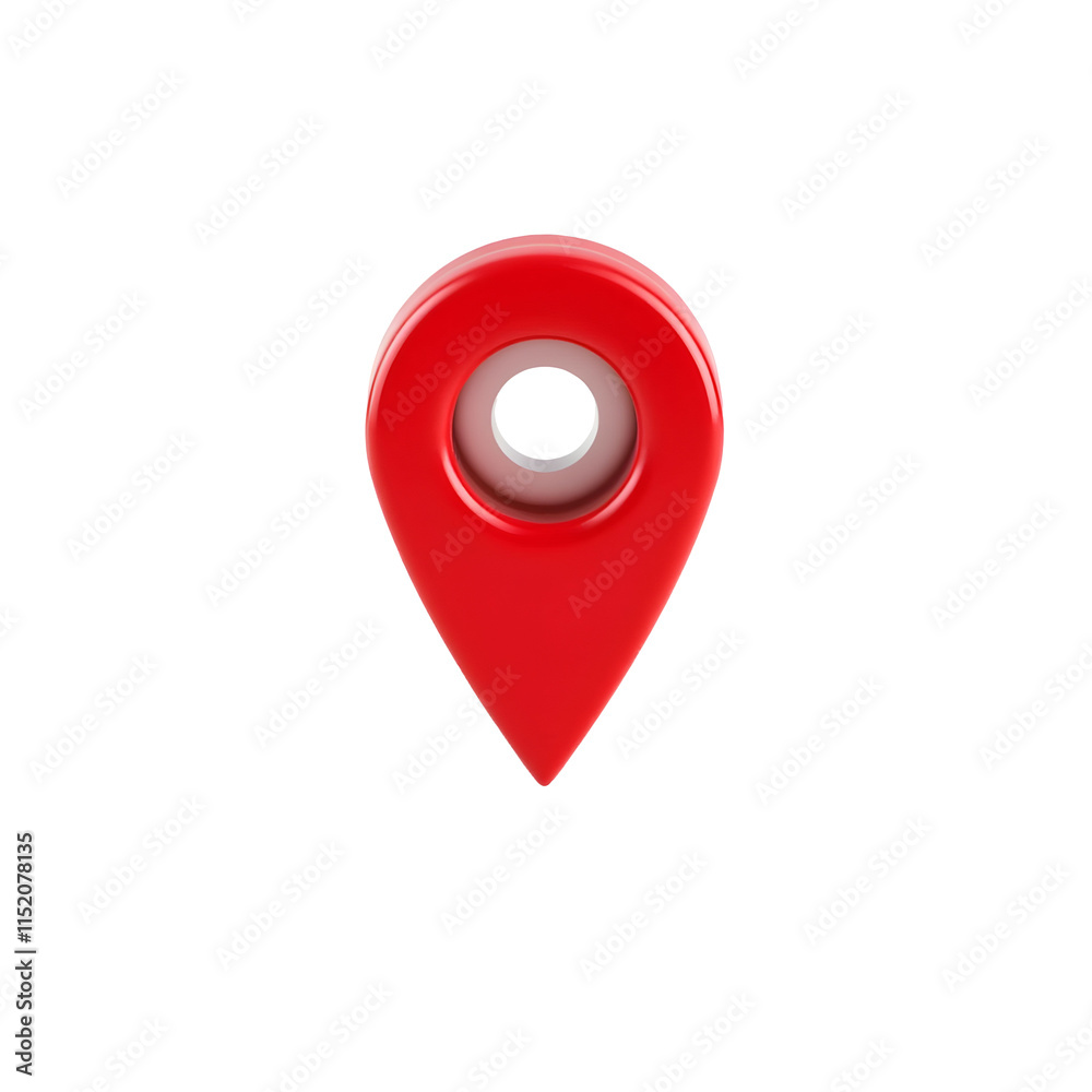 Poster red location pin on transparent background. red pin point. map address location pointer symbol