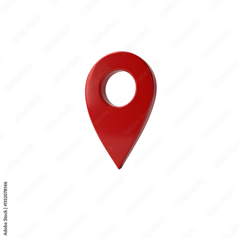 Poster red location pin on transparent background. red pin point. map address location pointer symbol