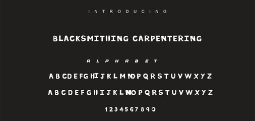 Vector brush style font, alphabet, and typeface