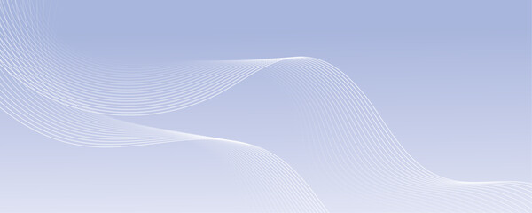Abstract white wave dynamic curve lines on sky blue background. Energy technology concept modern backdrop design for business, presentation, banner.