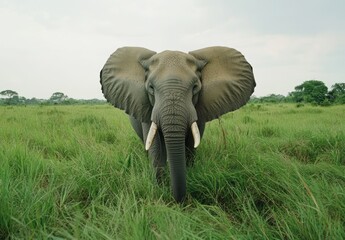 Fototapeta premium frican Elephant in Savanna