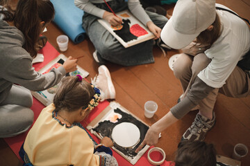 Watercolor painting. Master class for children and teenagers. Creative development. Painting planets with watercolor paint. Art therapy.