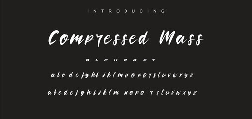 Handwritten Brush font for lettering quotes. Hand drawn brush style modern calligraphy.