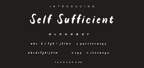 Handwritten Brush font for lettering quotes. Hand drawn brush style modern calligraphy.