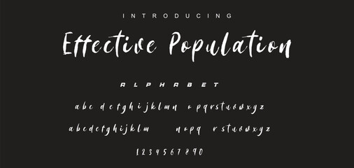 Handwritten Brush font for lettering quotes. Hand drawn brush style modern calligraphy.