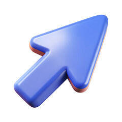 Pointer arrow 3d  cartoon style illustration 