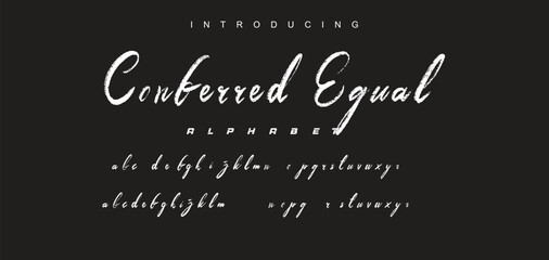 Handwritten Brush font for lettering quotes. Hand drawn brush style modern calligraphy.