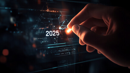 Futuristic Interface with 2025 Projection
