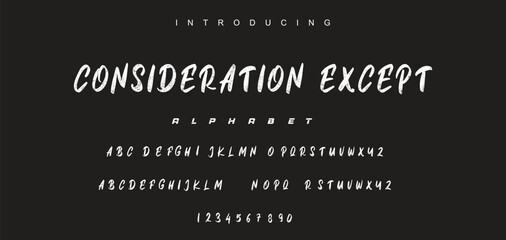 Handwritten Brush font for lettering quotes. Hand drawn brush style modern calligraphy.