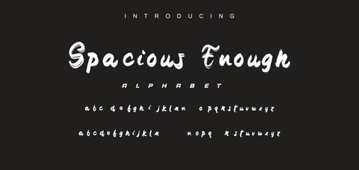 Abstract Marker Brush Font, Beach and Surf Font, include Uppercase and Lowercase Symbols