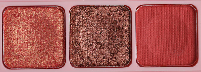 Eye shadow palette close up macro