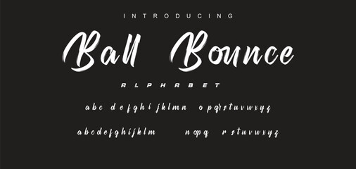 Abstract Marker Brush Font, Beach and Surf Font, include Uppercase and Lowercase Symbols