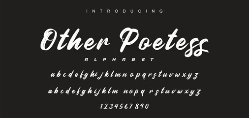 Abstract Marker Brush Font, Beach and Surf Font, include Uppercase and Lowercase Symbols