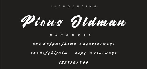 Abstract Marker Brush Font, Beach and Surf Font, include Uppercase and Lowercase Symbols